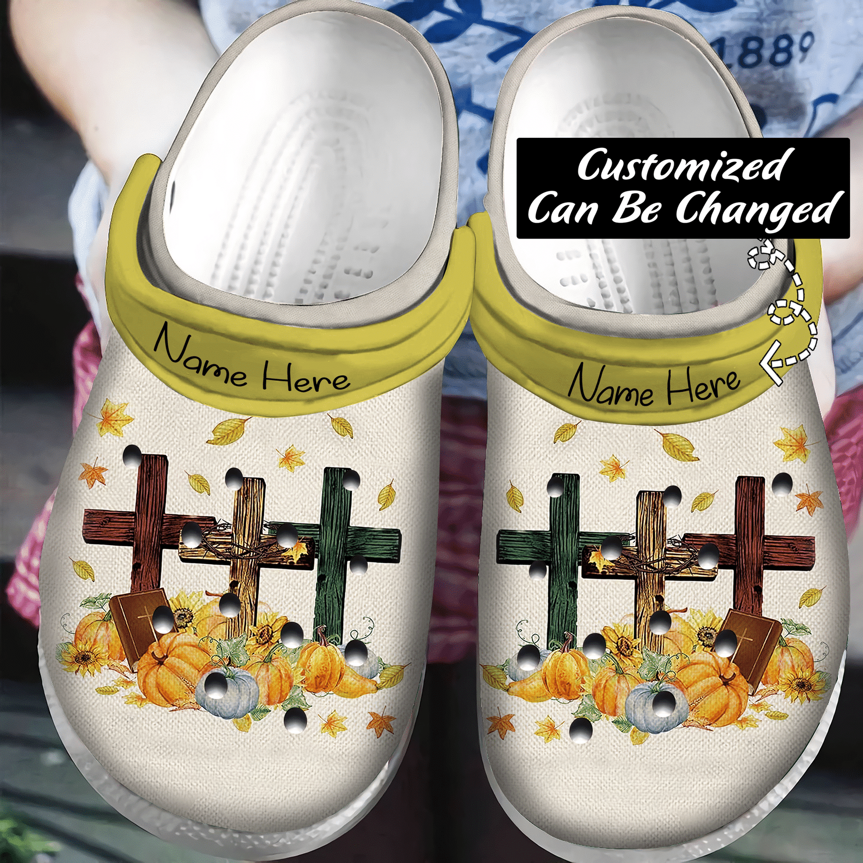 Fall For Jesus He Never Leaves Personalized Fall Crocs