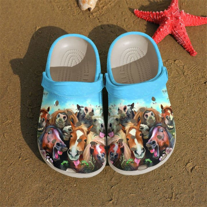 Farmer Funny Horses For Men And Women Gift For Fan Classic Water Rubber Crocs Clog Shoes Comfy Footwear