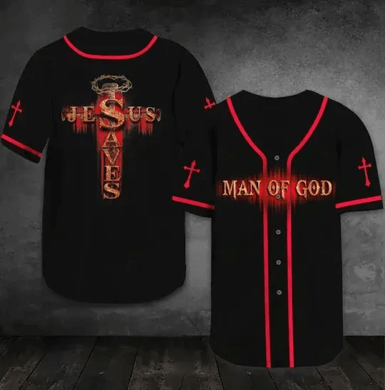 Fathers Day Gift Jesus Dad Man Of God Personalized 3d Baseball Jersey kv, Unisex Jersey Shirt for Men Women