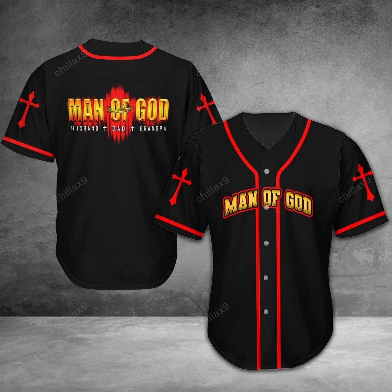 Fathers Day Gift Man Of God Personalized 3d Baseball Jersey kv