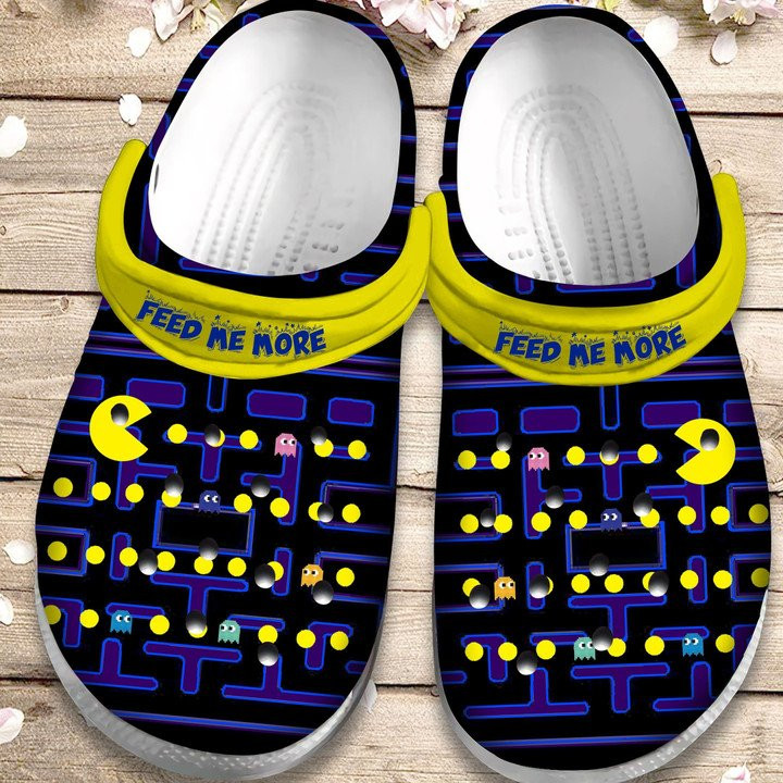 Feed Me More Shoes Funny Game Crocs Clog Gift For Kids Children Feed