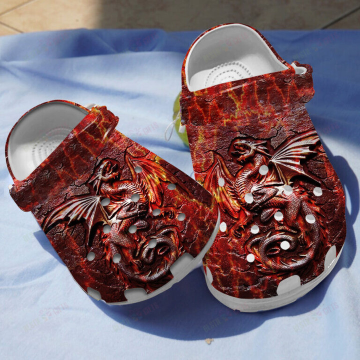 Fire Dragon Crocs Classic Clogs Shoes