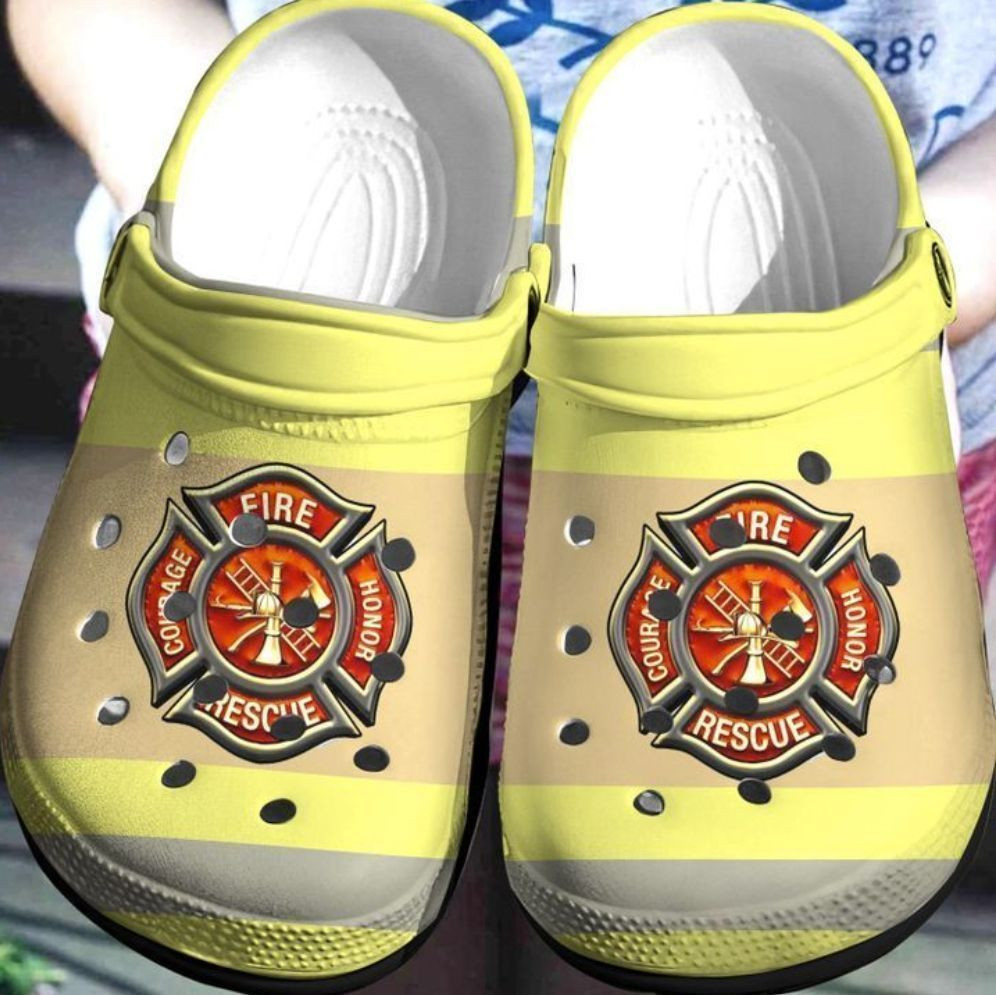 Firefighter Gift For Lover Rubber Crocs Clog Shoes Comfy Footwear
