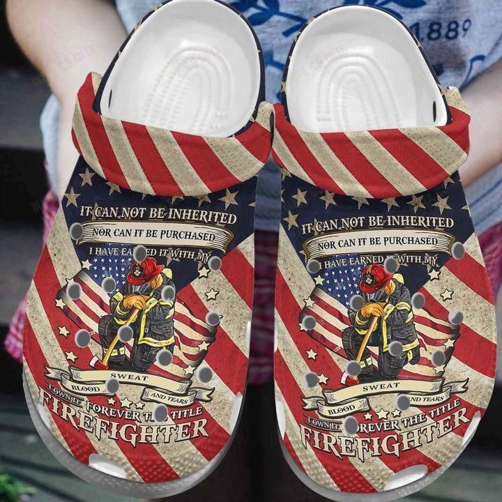 Firefighter Sweat Blood And Tears Crocs Classic Clogs Shoes