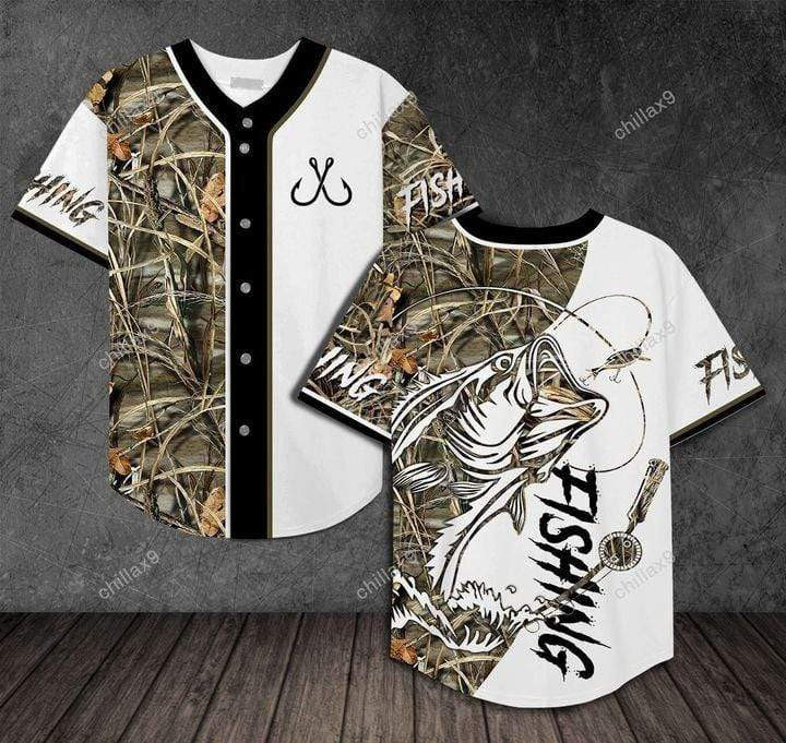 Fishing Personalized 3d Baseball Jersey kv