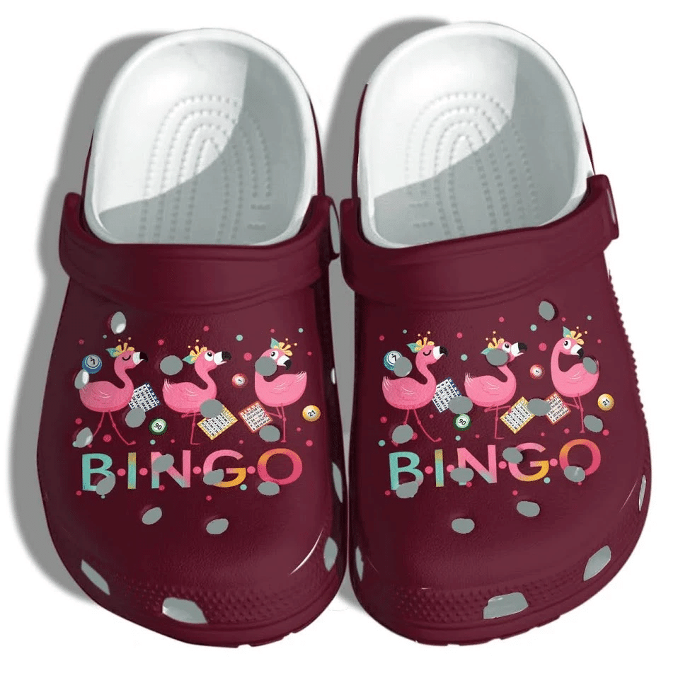Flamingo Bingo 2 Gift For Lover Rubber Crocs Clog Shoes Comfy Footwear