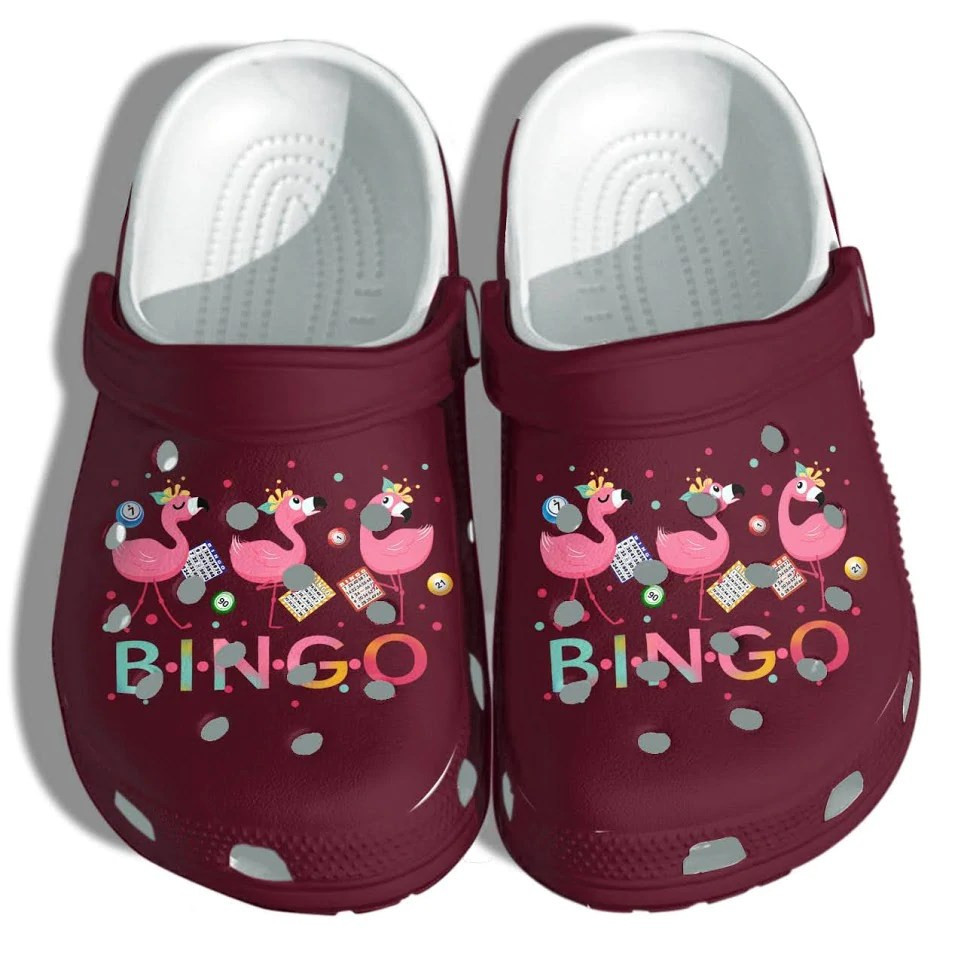 Flamingo Bingo Shoes Crocs For Kid Kindergarten School Flamingo Funny Crocs Shoes
