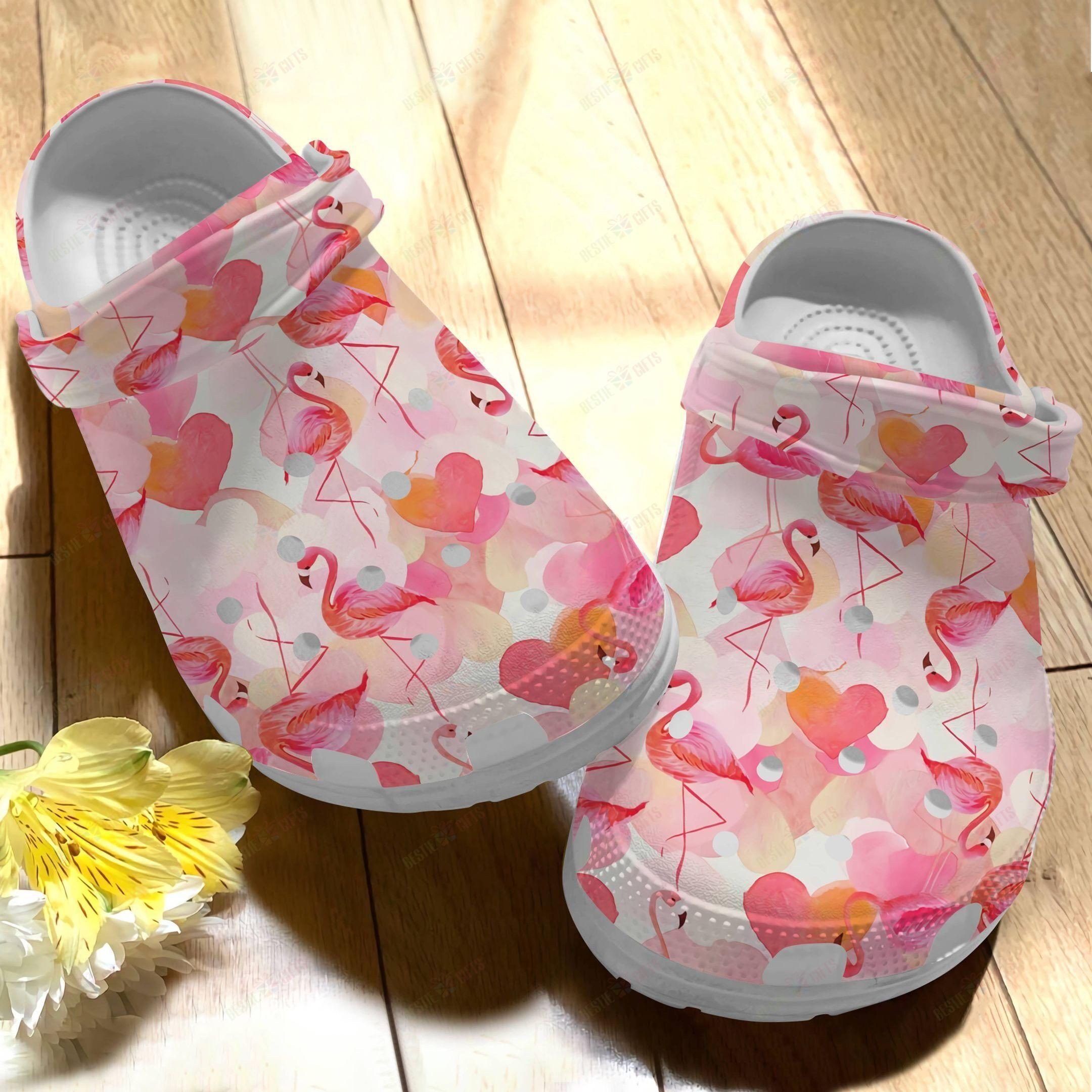 Flamingo Crocs Classic Clog Flamingo Love Shoes