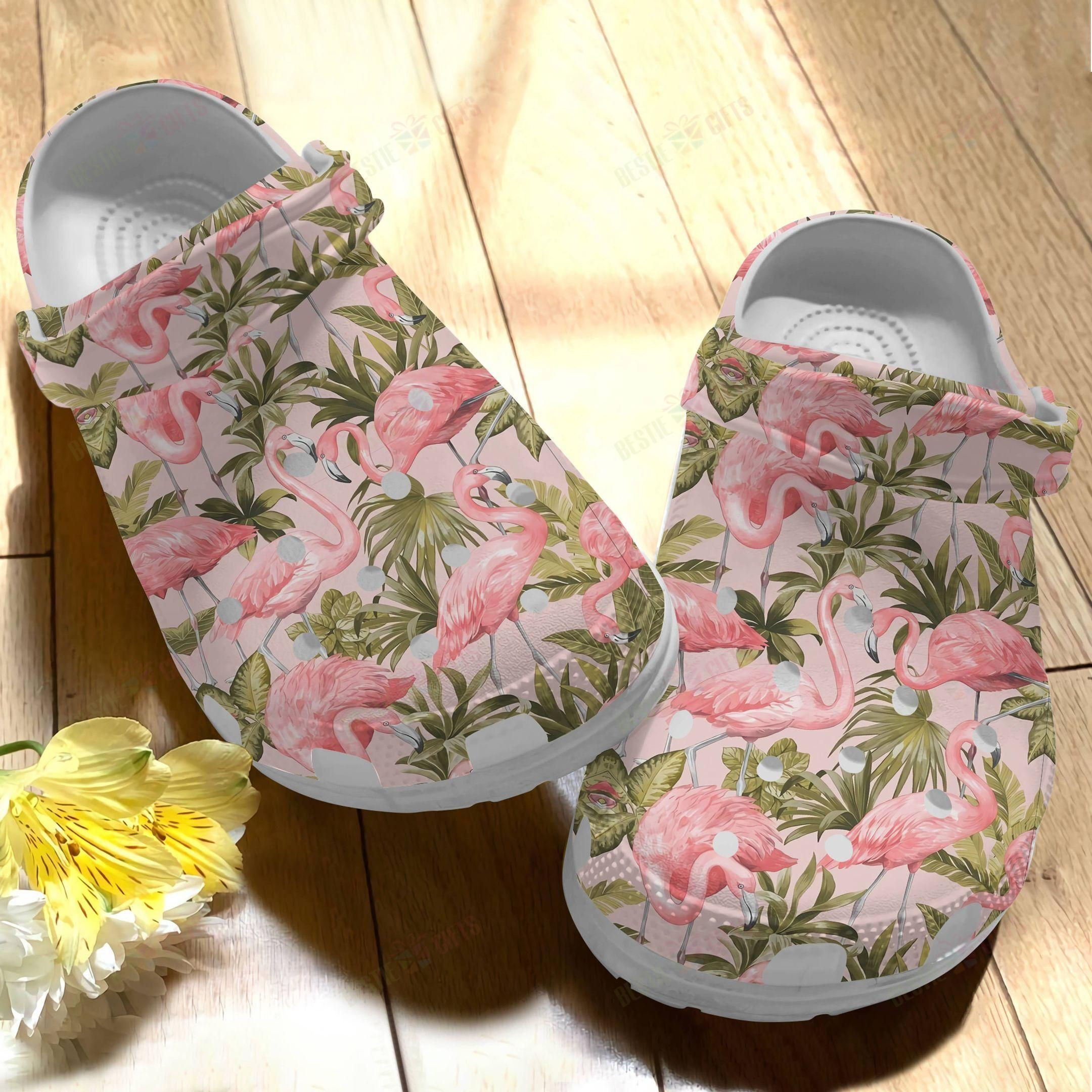 Flamingo Crocs Classic Clog Tropical Flamingos Shoes