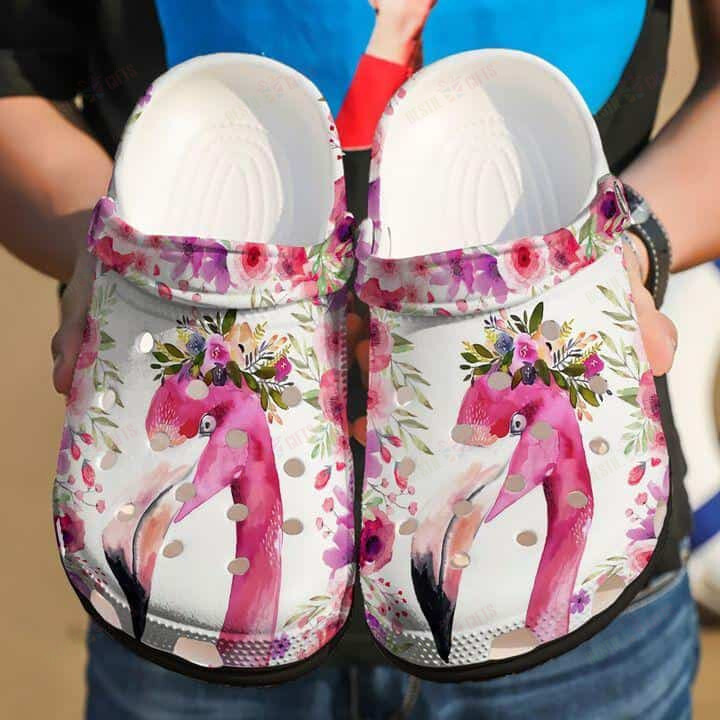 Flamingo Crocs Classic Clogs Shoes