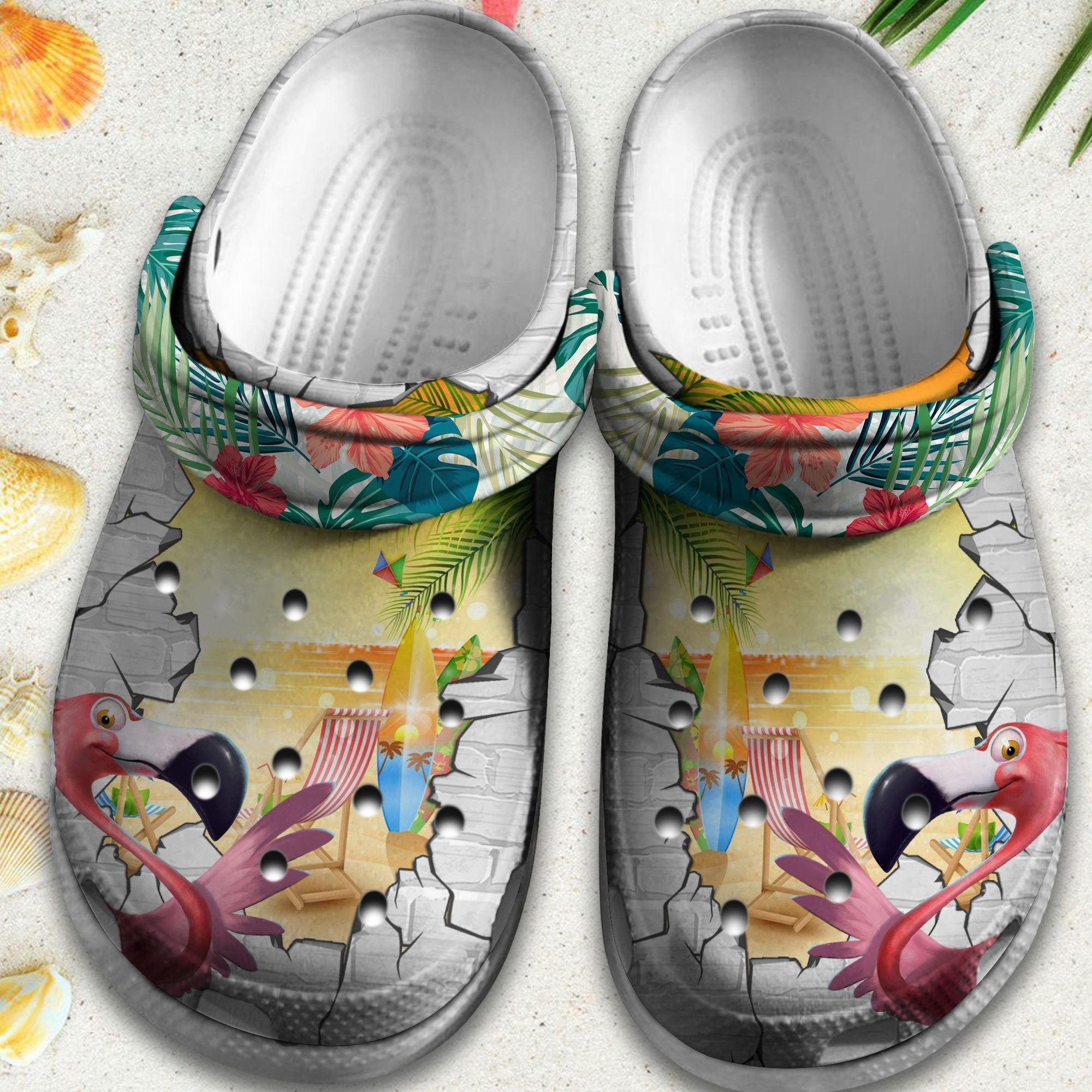 Flamingo Enjoy Summer 2022 Shoes Crocs Clogs Holiday Gift