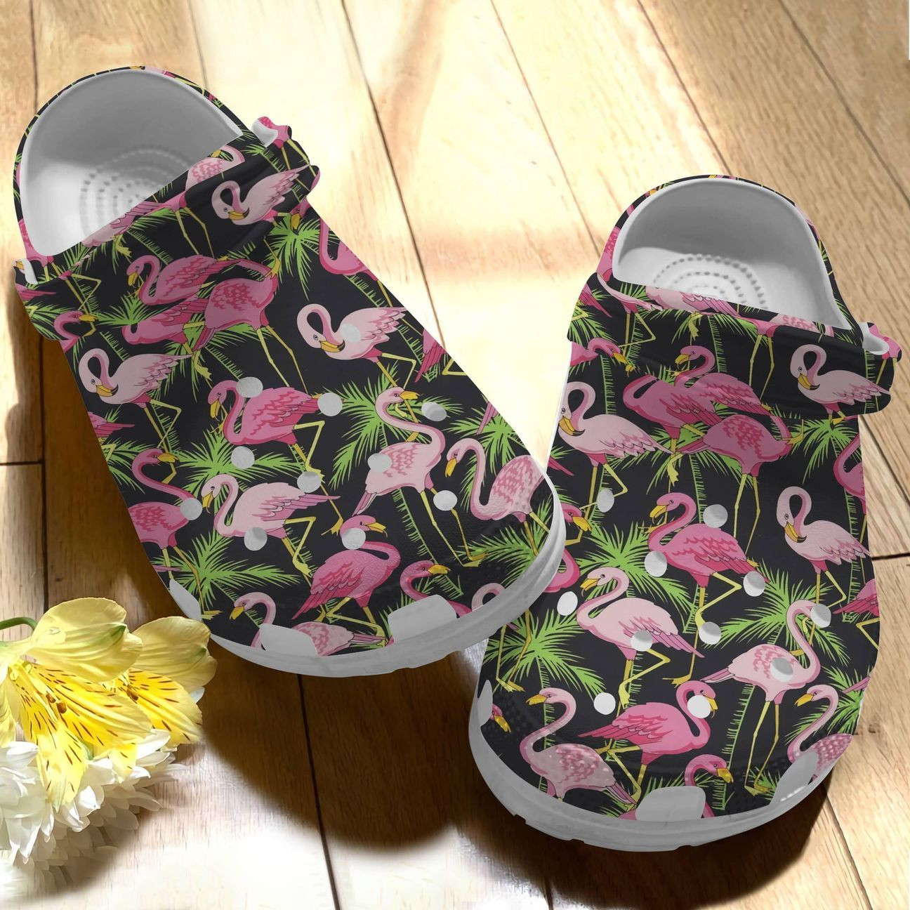 Flamingo Personalize Clog Custom Crocs Fashionstyle Comfortable For Women Men Kid Print 3D Tropical Forest