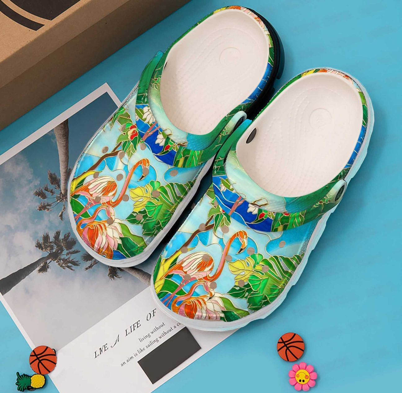 Flamingo Personalized Clog Custom Crocs Comfortablefashion Style Comfortable For Women Men Kid Print 3D Flamingo Couple