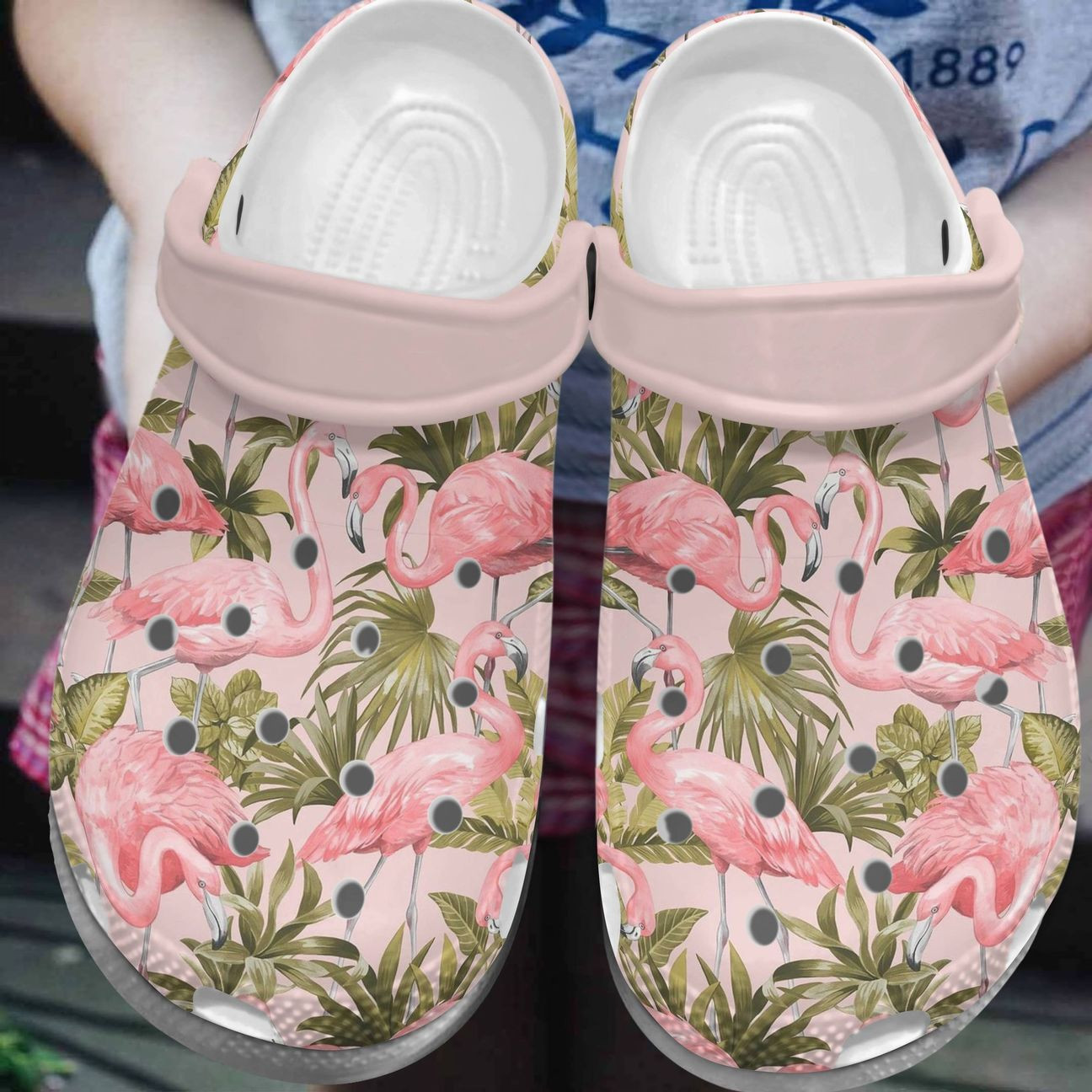 Flamingo Personalized Clog Custom Crocs Comfortablefashion Style Comfortable For Women Men Kid Print 3D Flamingo