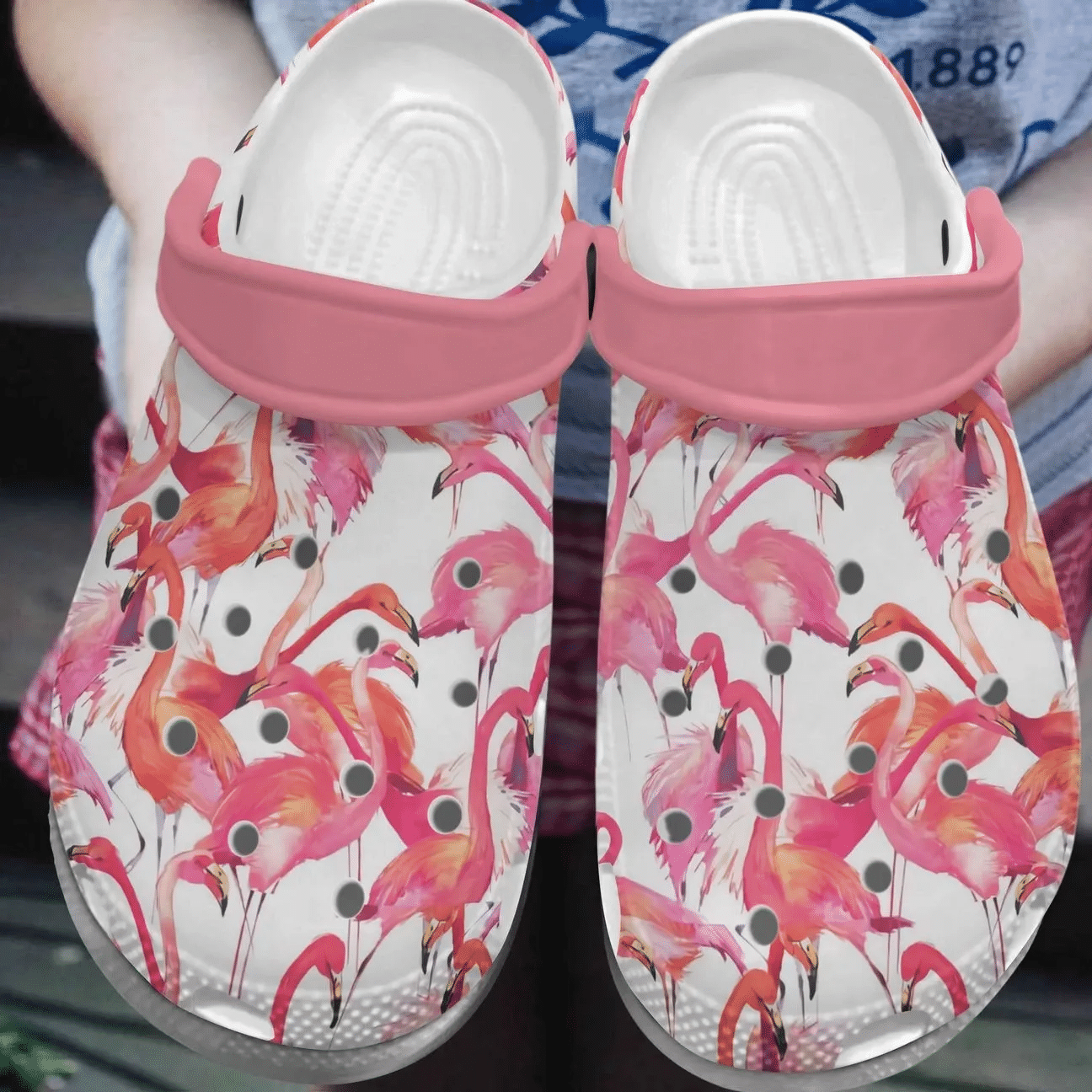 Flamingo Personalized Clog Custom Crocs Comfortablefashion Style Comfortable For Women Men Kid Print 3D Tropical Flamingo
