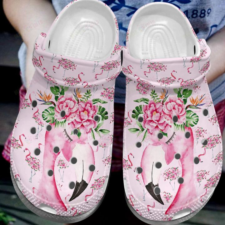 Flamingo Pinky Life Crocs Classic Clogs Shoes