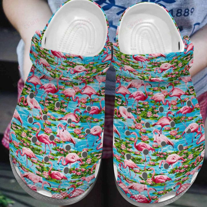 Flamingo Tropical Crocs Classic Clogs Shoes