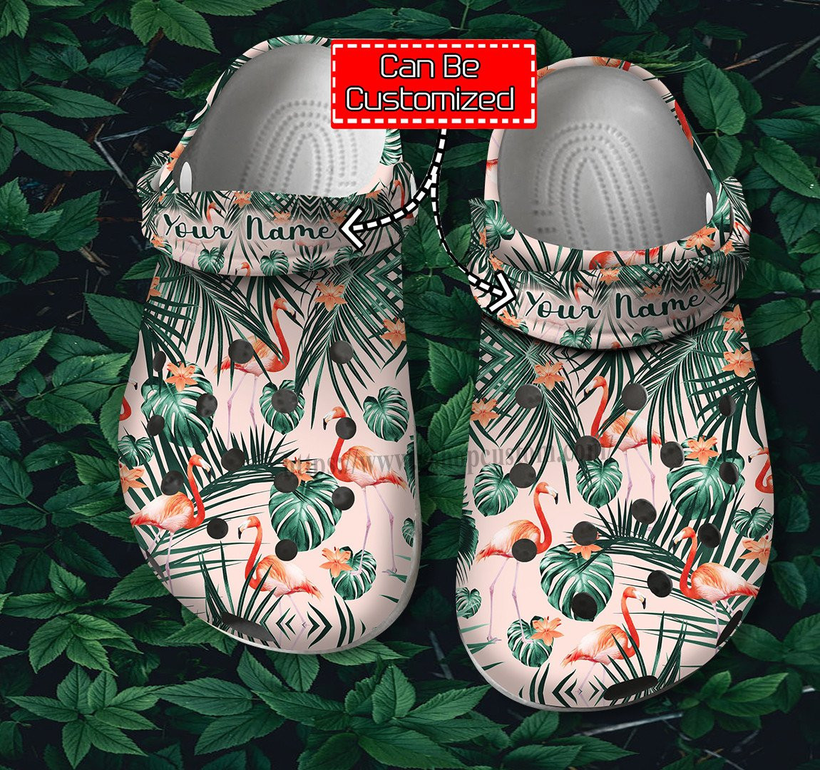 Flamingo Tropical Pattern Crocs Shoes Birthday Gifts Women Girl- Flamingo Summer Beach Shoes Croc Clogs Customize