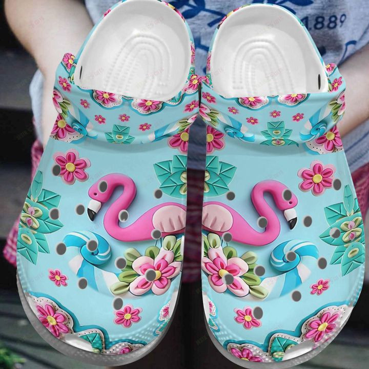 Flamingo White Sole Flamingo Lover Crocs Classic Clogs Shoes