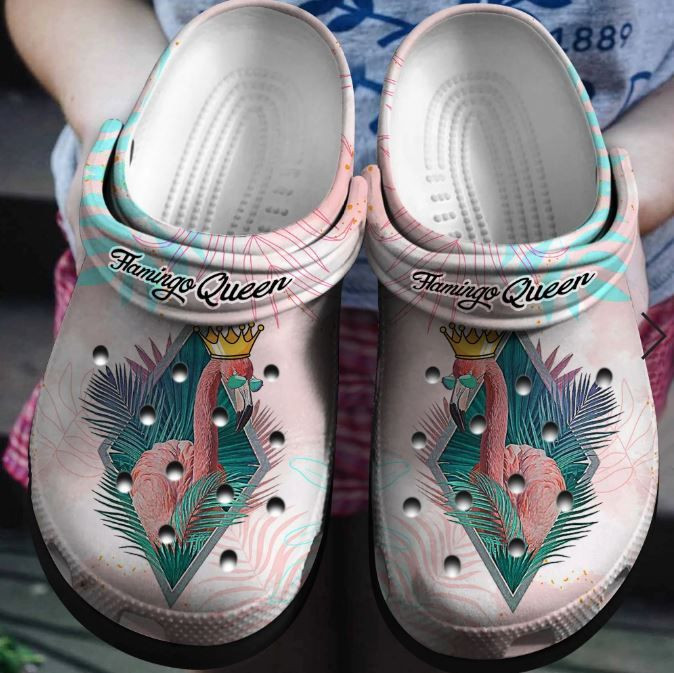 Flaminigo Queen Beauty Jungle 6 Gift For Lover Rubber Crocs Clog Shoes Comfy Footwear