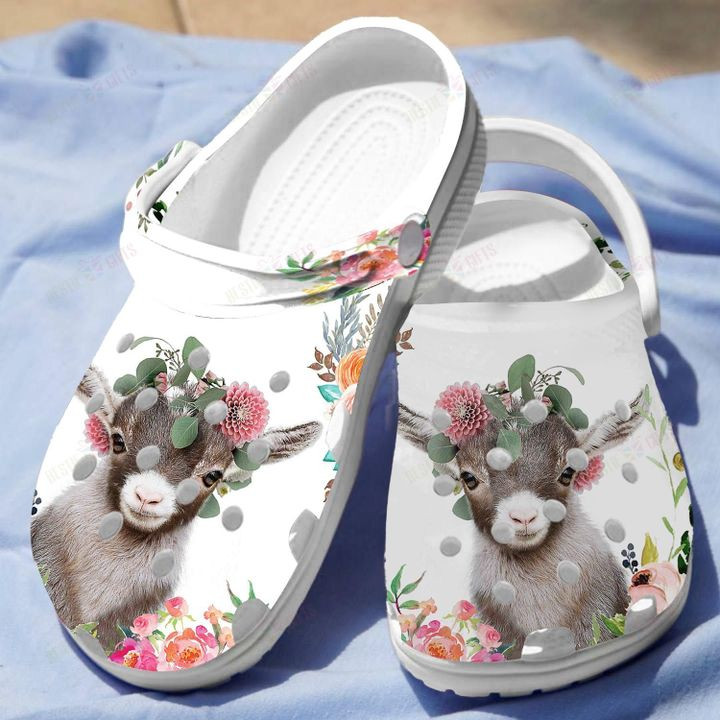 Floral Baby Goat Crocs Classic Clogs Shoes PANCR0573