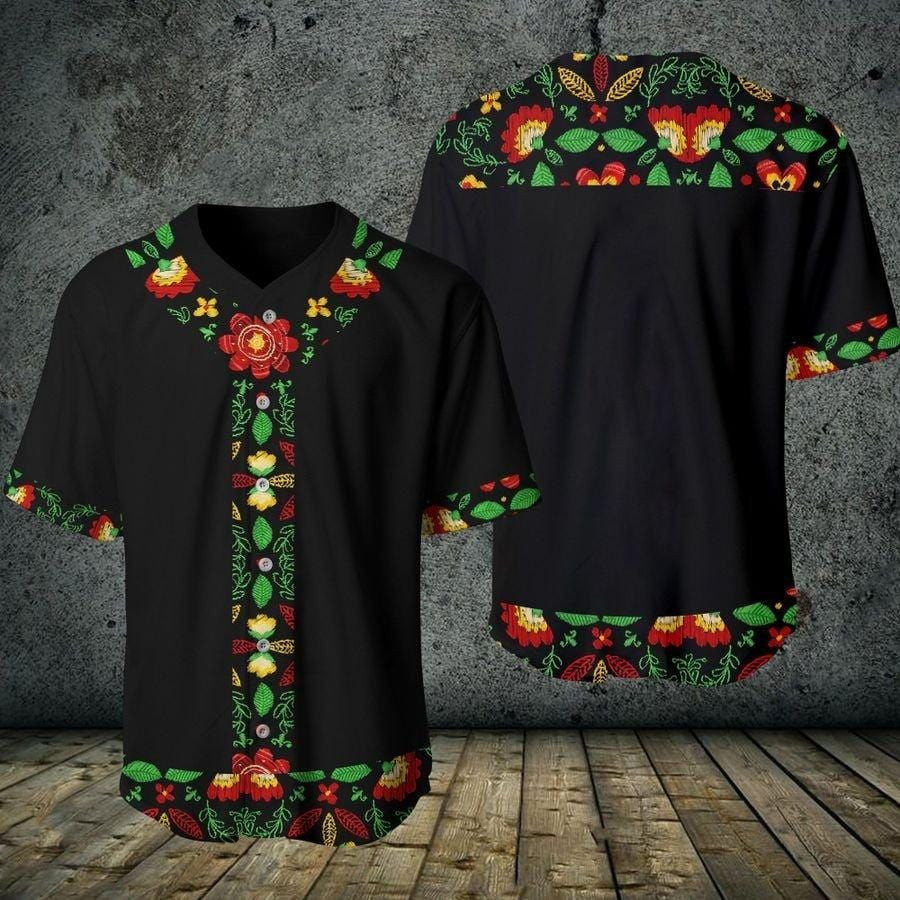 Floral Mexican Mexico Baseball Jersey