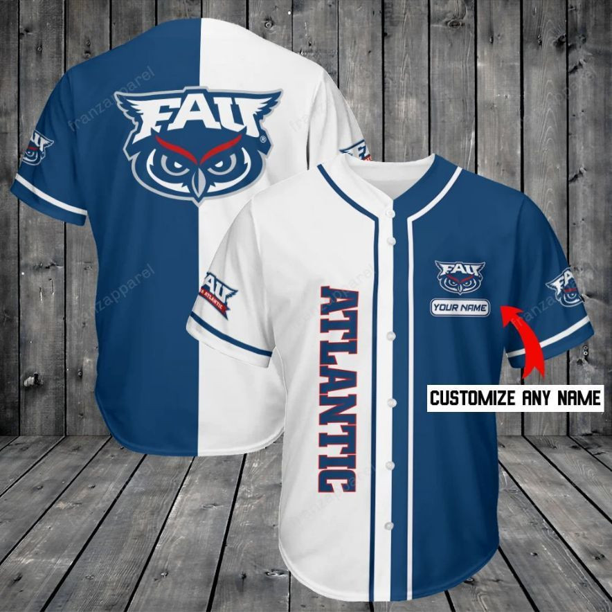 Florida Atlantic Owls Personalized Baseball Jersey Shirt 196