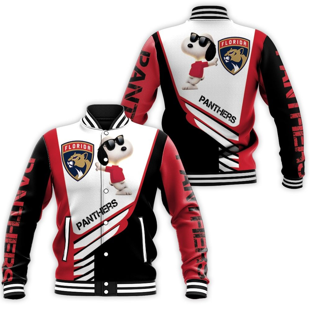 Florida Panthers Snoopy For Fans 3d Baseball Jacket for Men Women