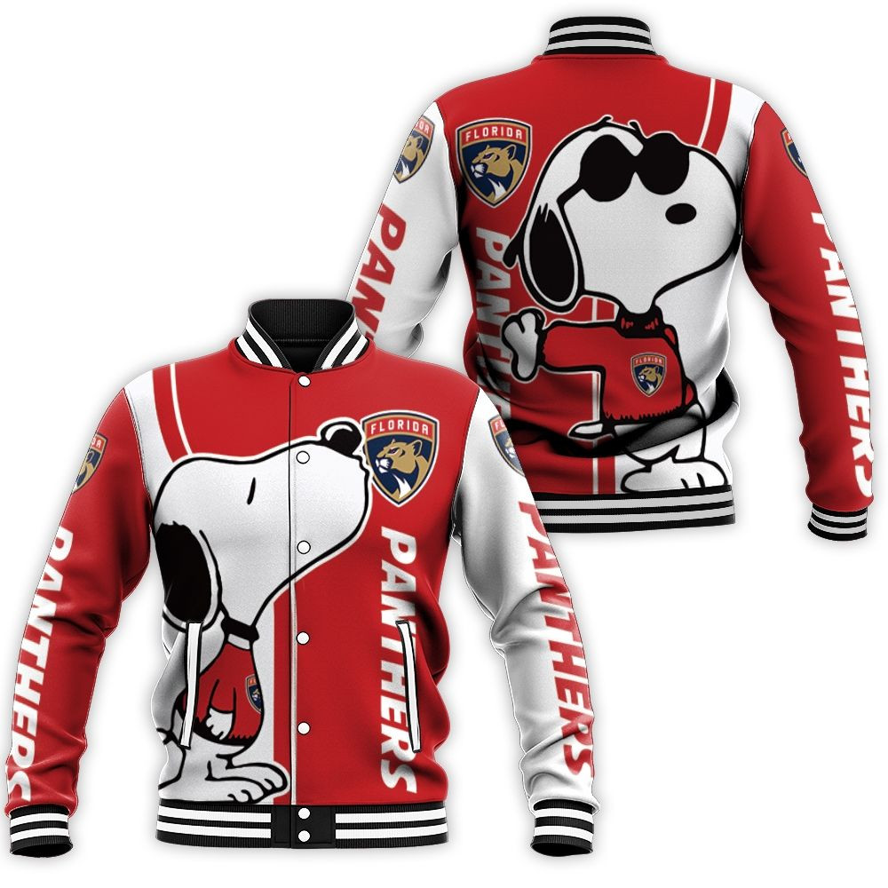 Florida Panthers Snoopy Lover 3d Printed Baseball Jacket for Men Women