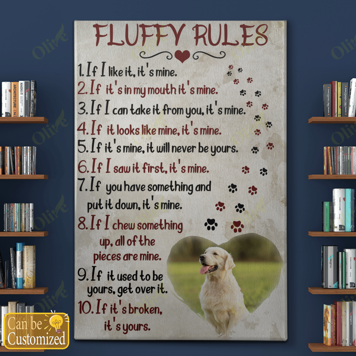 Fluffy Rules - Custom Canvas Poster And Canvas Art Wall Decor