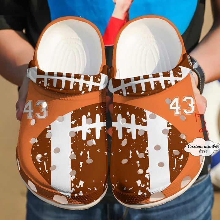 Football Personalized Ball V Crocs Clog Shoes