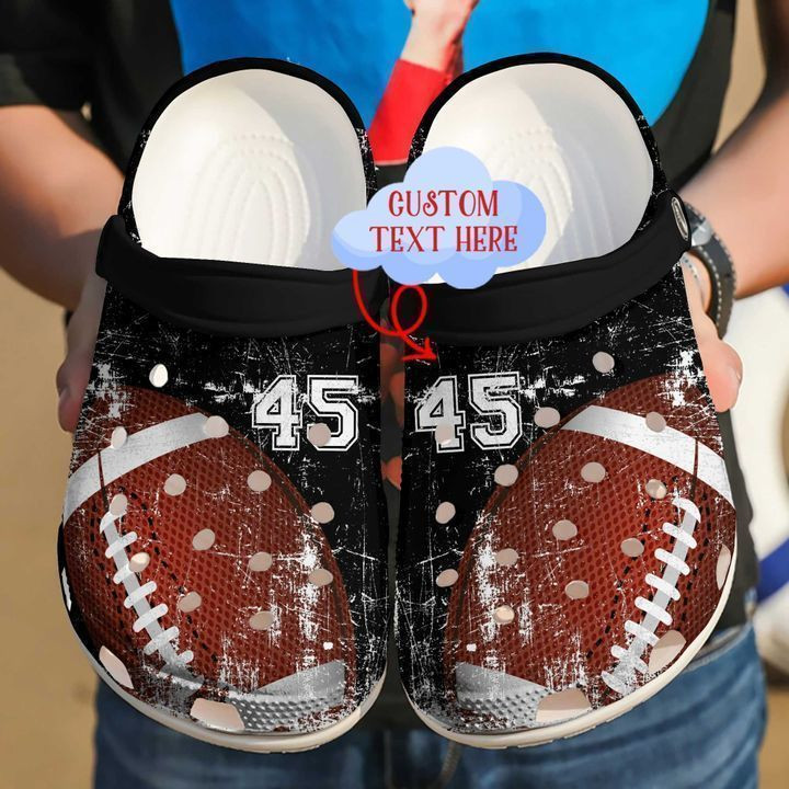 Football Personalized Colorful Crocs Clog Shoes