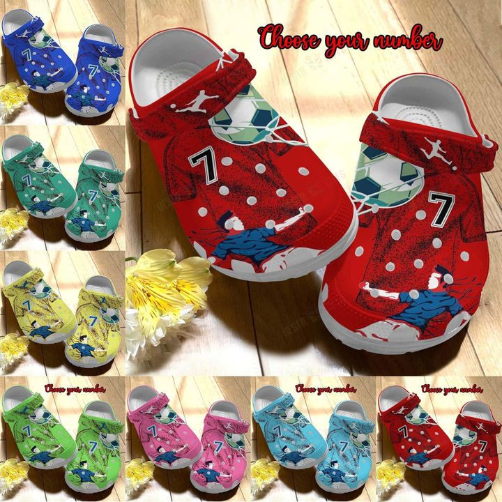 Football Personalized Football Player Crocs Classic Clogs Shoes