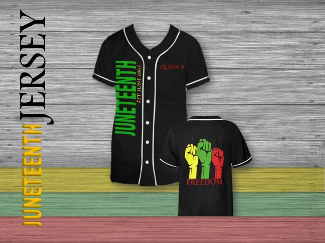 Freedom African Juneteenth Since 1865 Personalized 3d Baseball Jersey