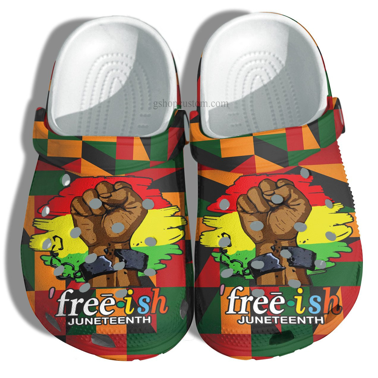 Freeish Juneteenth Africa Culture Crocs Shoes Gift Black Girl - America Free-Ish Juneteenth Shoes Croc Clogs