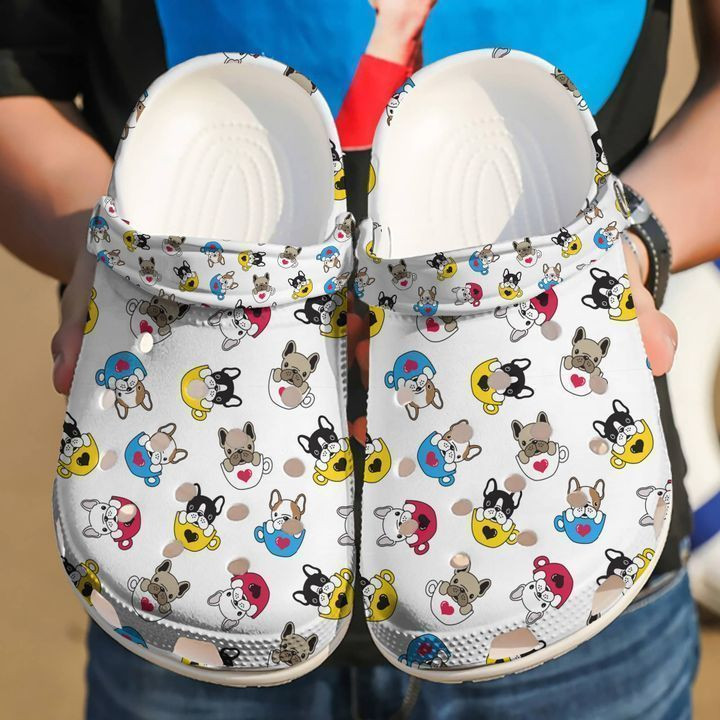 French Bulldog Cups Of Love Crocs Clog Shoes