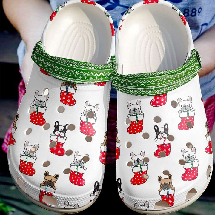 French Bulldog Frenchies In Socks Christmas Crocs Crocband Clog Shoes For Men Women