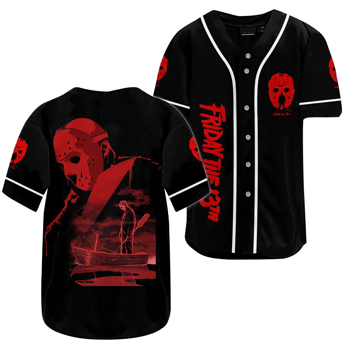 Friday The 13th Jason At Midnight Baseball Jersey