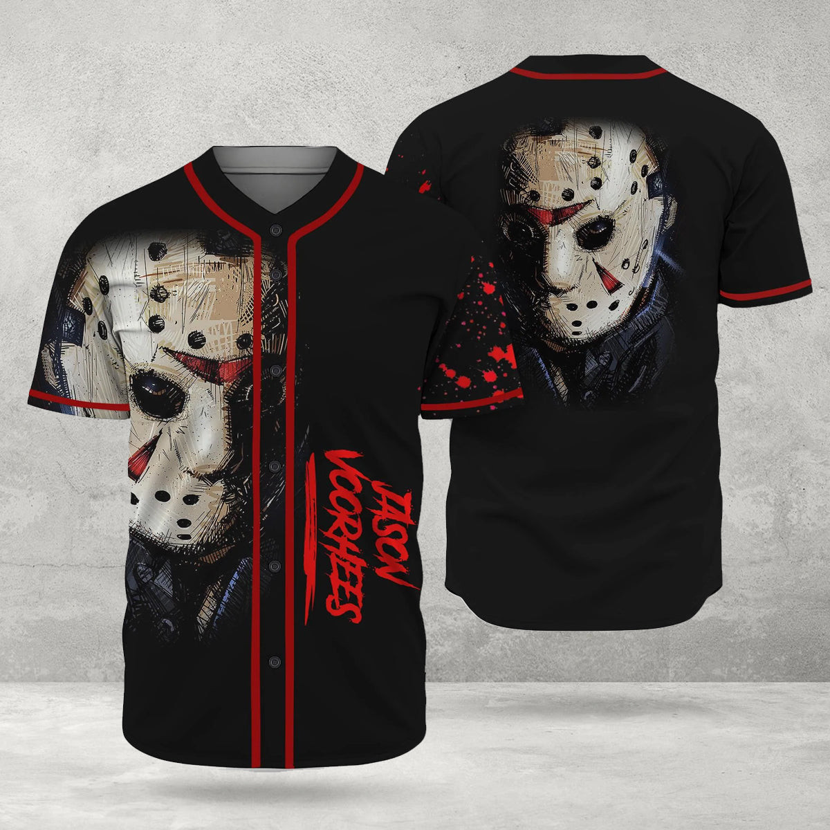 Friday The 13th Jason Voorhees Face Character Jersey Shirt