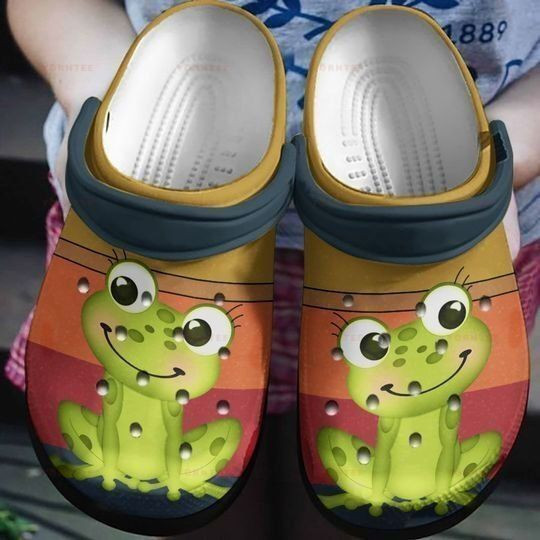 Frog Colors Rubber Crocs Clog Shoes Comfy Footwear