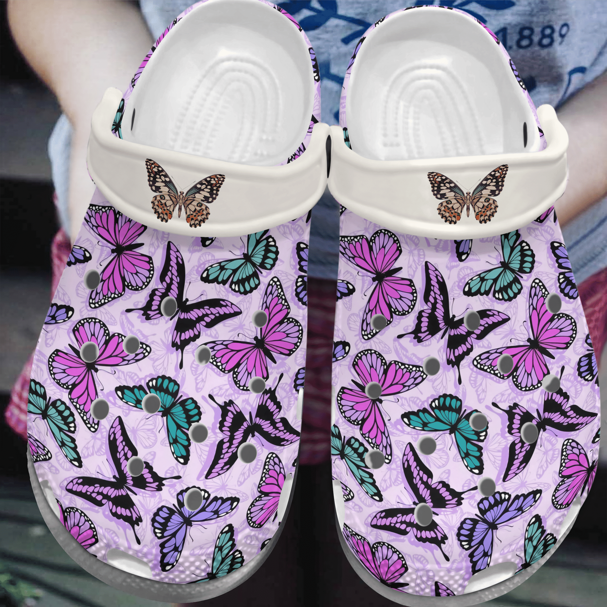 Full Of Butterflies Crocs Shoes Crocbland Clogs Gifts