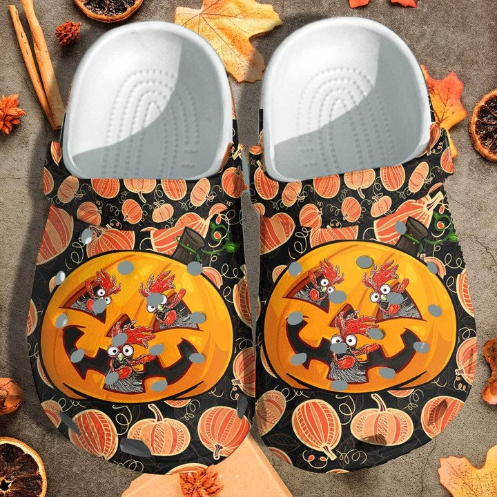 Funny Pumpkin Custom Crocs Classic Clogs Shoes Halloween Beach Crocs Classic Clogs Shoes