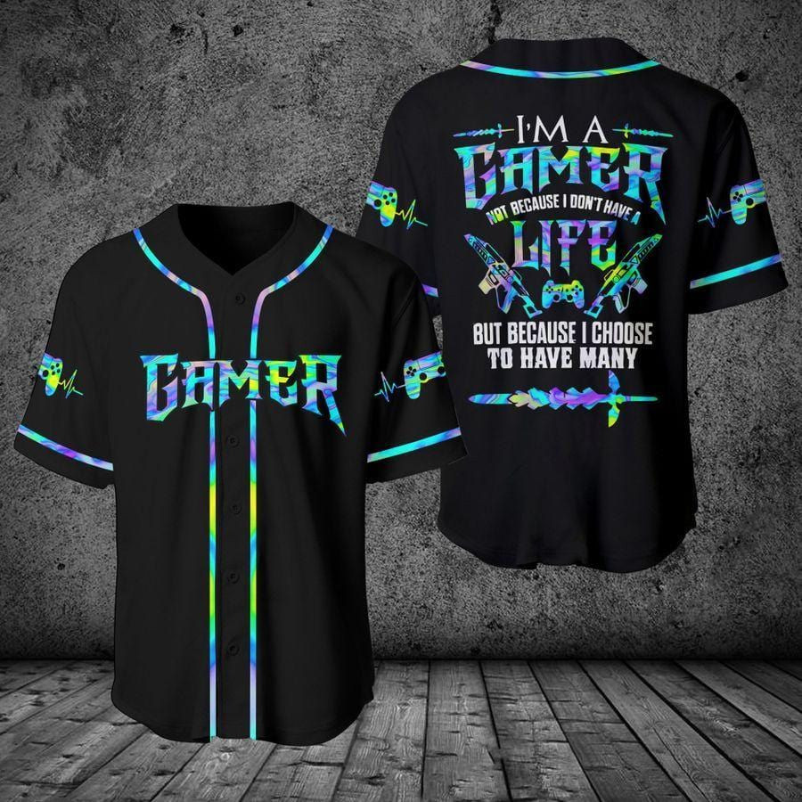 Gamer Life Baseball Jersey, Unisex Jersey Shirt for Men Women