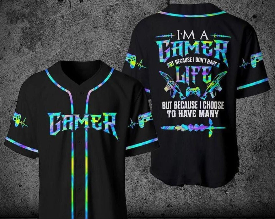 Gamer life baseball jersey Youth gamer gifts Retro Gaming Gift baseball jersey Funny Daddy Gamer