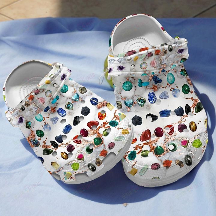 Gemstone Crocs Classic Clogs Shoes