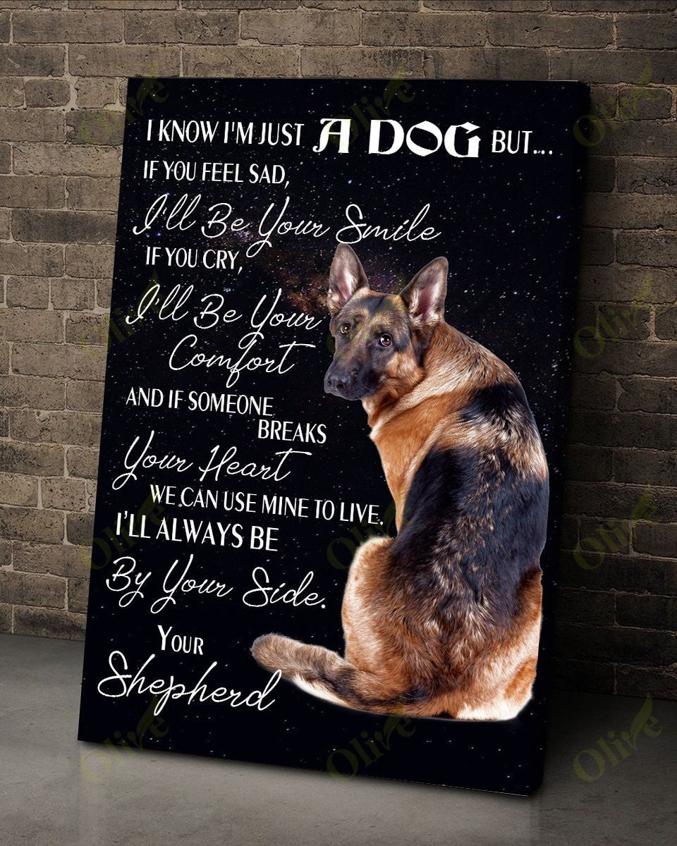 German Shepherd - Always Be By Your Side Poster And Canvas Art Wall Decor