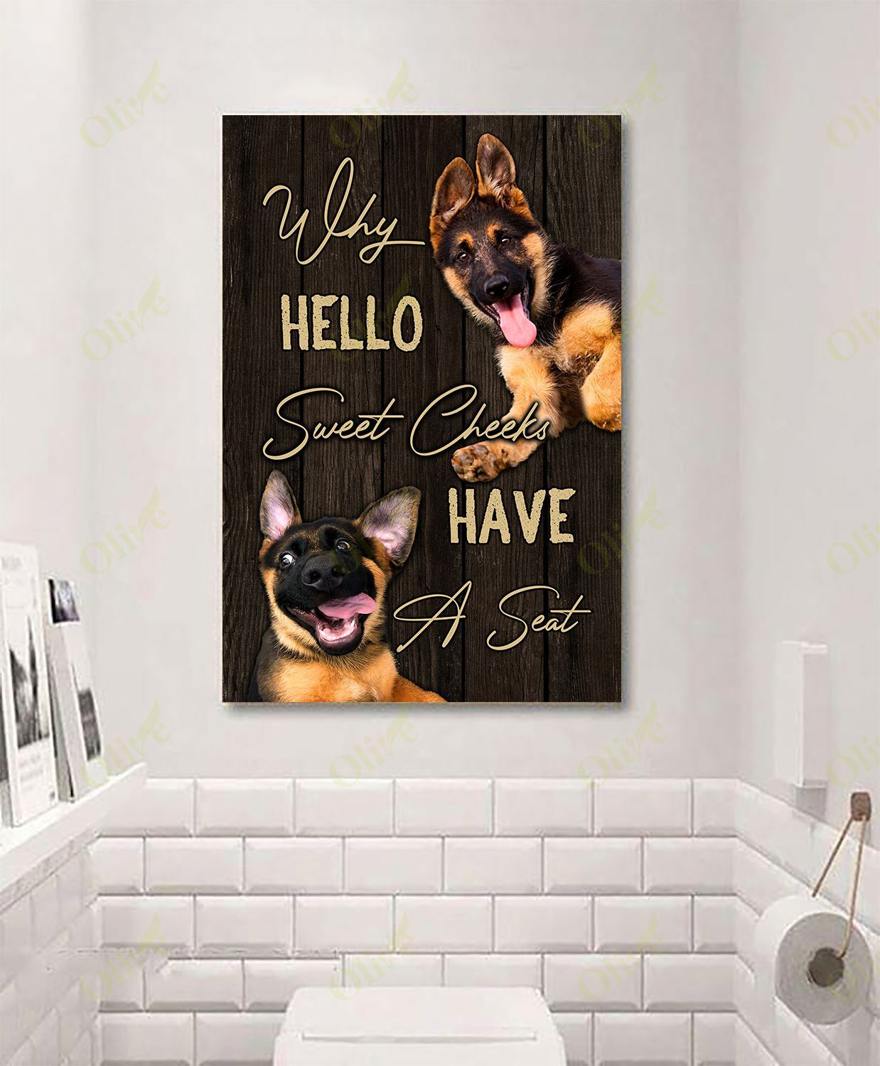 German Shepherd - Hello Sweet Cheeks Poster And Canvas Art Wall Decor