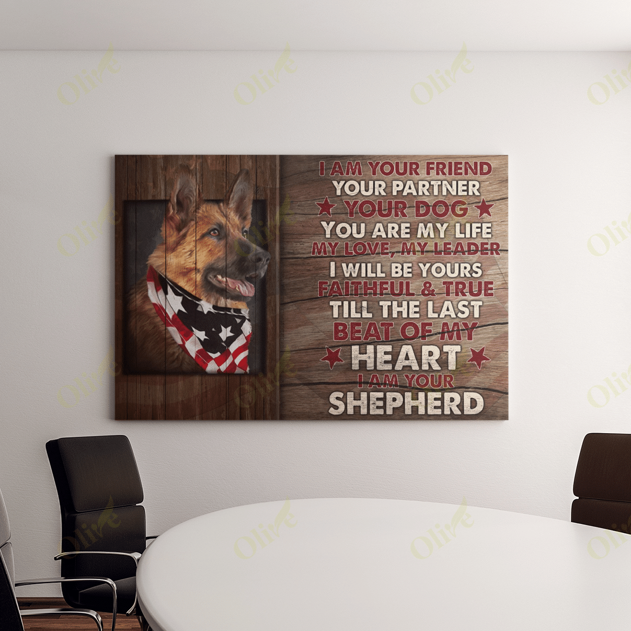 German Shepherd - I Am Your Shepherd Poster And Canvas Art Wall Decor