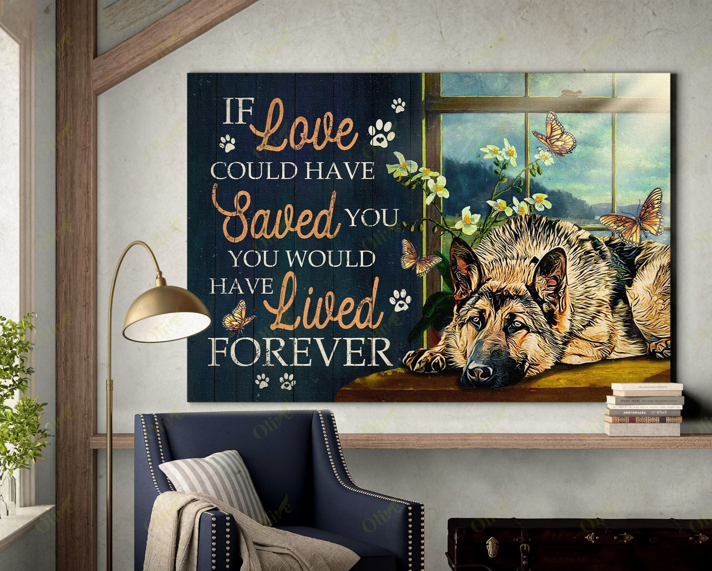 German Shepherd - I Wish Love Could Have Saved You Poster And Canvas Art Wall Decor