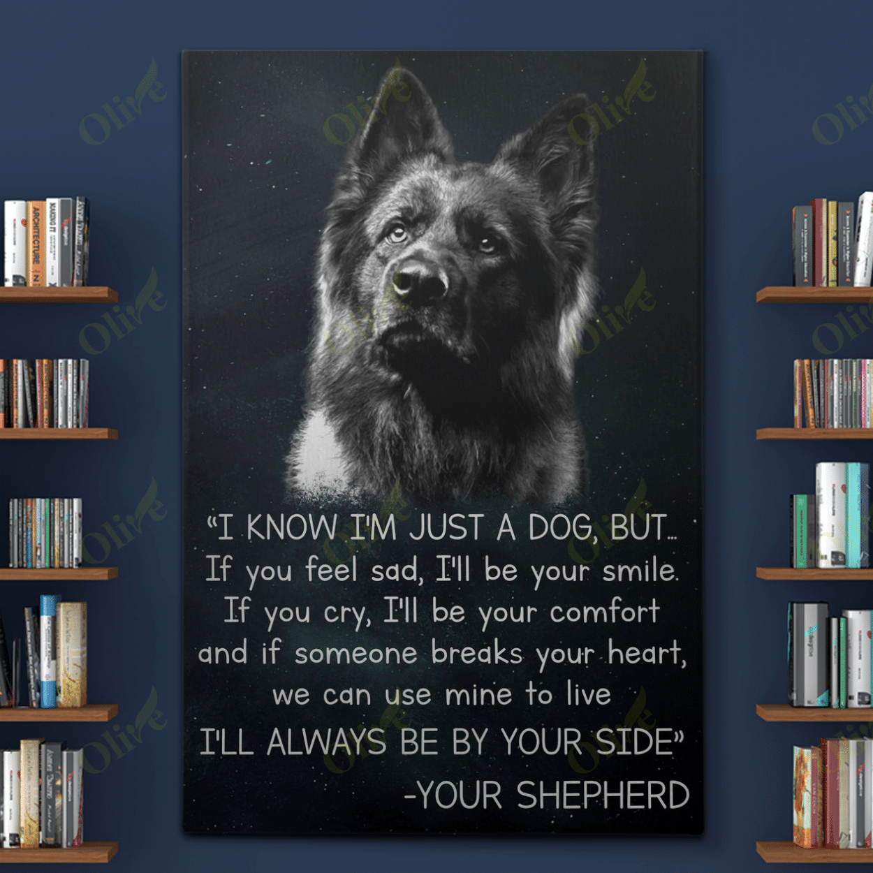 German Shepherd - I'm Know I'm Just A Dog Poster And Canvas Art Wall Decor